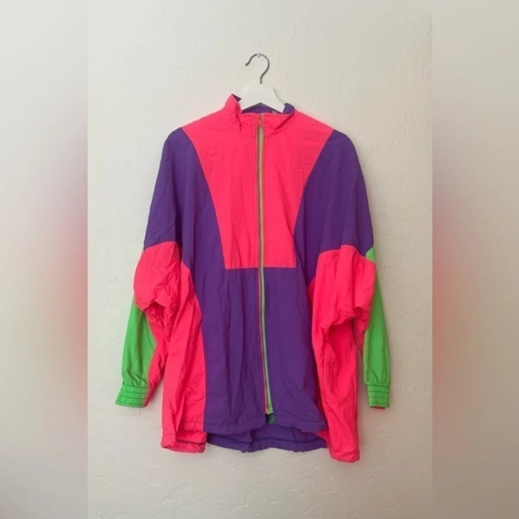 vintage 80s jacket💚💛💜BARBIE INSPIRED - Picture 2 of 9